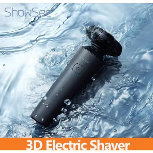Showsee 3D Electric Shaver Floating Cutter Head Washable Beard Type-C Rechargeable IPX7 Waterproof Dry Wet Men Razor