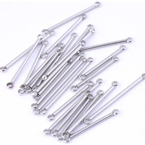 20pcs 25mm 30mm 35mm stainless steel earring connector bar diy for jewelry making supplies