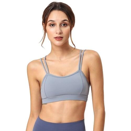 Push Up Sports Bra Workout Yoga Tops Crop High Impact Nylon Solid Gym Woman Sport Underwear Femme Running Bra Top For Fitness