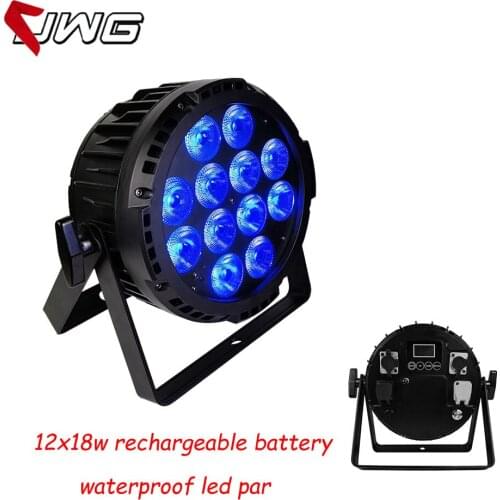 Waterproof Ip65 12X12W Led Battery Power Wireless Dmx IR Remote Control Smart Uplight Outdoor Stage Light