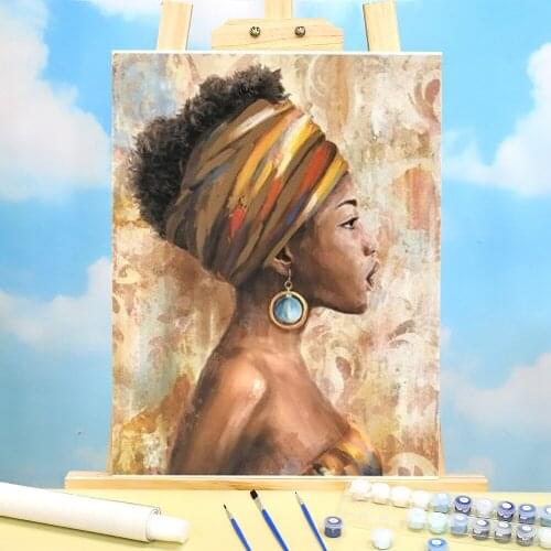 Woman Coloring By Numbers Painting Complete Kit Acrylic Paints 40*50 Canvas Pictures Decorative Paintings Handicraft