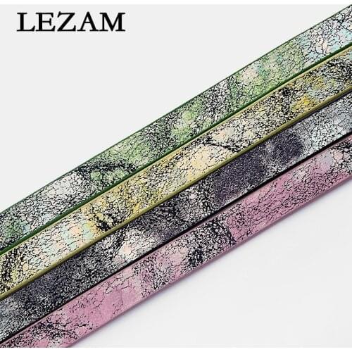 1 Meter Matte Surface PU Flat Leather Cord 10*2mm For Bracelet Necklace Diy Jewelry Findings Accessories