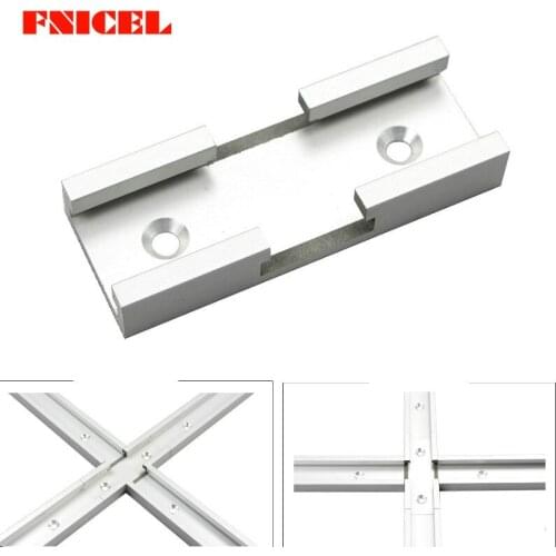 1Pc T-Track Intersection Parts Chute General Purpose Handle Aluminum Woodworking DIY T Track Cross