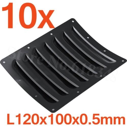 10pcs /Lot Large Coolig Fin Vent Radiating Heat Sink Thermal Slug L120x100x0.5mm RC Airplane Part Black /Sliver