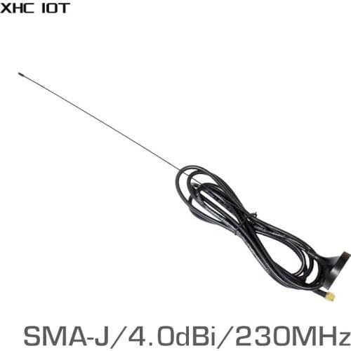 2Pcs TX230-XP-200 230MHz Wifi vhf Antenna 4.0dBi 2m Extension Cable SMA Male Magnet Base Sucker Antennas for Communications