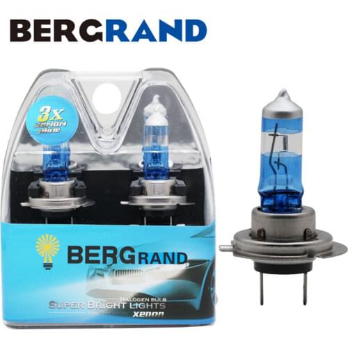 2PCS bombilla 55W H7 Halogen Lamp 4300K Super Vision Ultra Head Lamp Fog Lights Quartz Glass Light Bulbs for auto