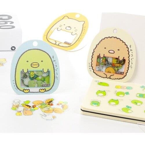 50 Pcs/pack Kawaii Stickers DIY Cute Cartoon PVC Stickers Lovely Cat Bear Sticker For Diary Decoration