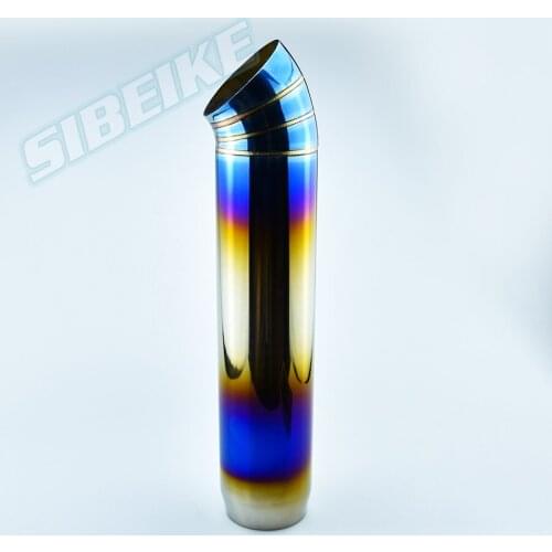 High Performance Car modified racing stainless steel exhaust pipe burnt blue exhaust muffler pipe
