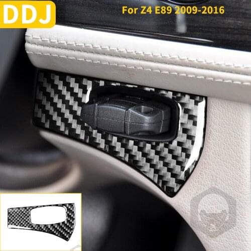Car Interior Sticker For Keyhole Panel Carbon Fiber Key Hole Cover Trim Accessories For BMW Z4 E89 Z Series 2009-2016 Roadster