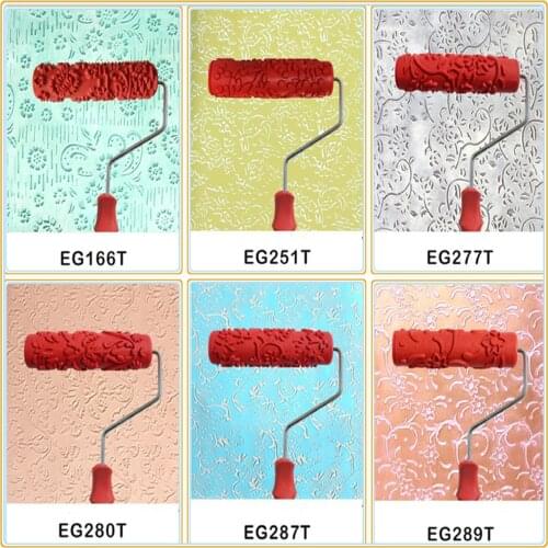 Free shipping 7inch red rubber roller wall decoration painting roller, Paint Roller for Wall Decoration Paint tools HOMEDIY TOOL