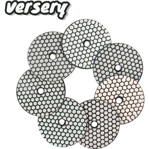 Free Shipping 7pcs/set 4 Inchs 100mm Flexible Diamond Dry Polishing Pads Sanding Disc Polishing Marble Granite Polisher disc