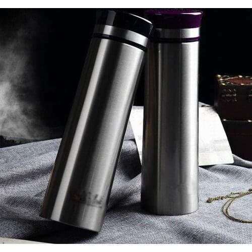 Free shipping stainless steel water bottle, 500ml vacuum thermal insulation kettle, sport brief drinking tool