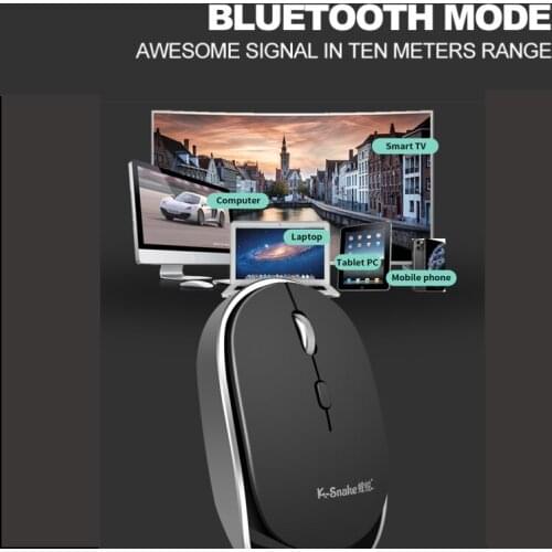 Viper BM800 New Bluetooth 5.1+WiFi dual-mode Mouse Wireless Private Mode Silent Charging Notebook Mouse Four Colors Optional