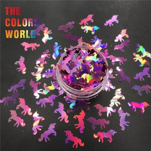 TCT-368 Unicorn 16MM Nails Glitter Nail Art Decoration Makeup HandMade Tumblers Crafts DIY Festival Accessories Party Suppliers