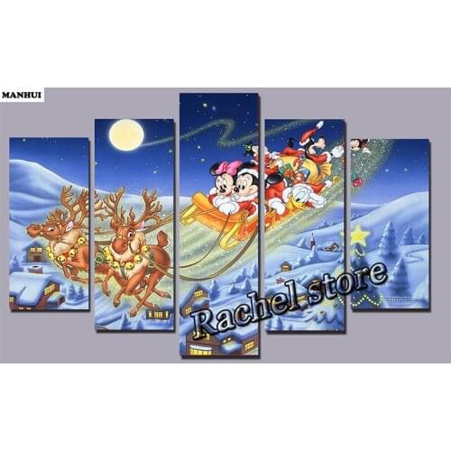 Diy Diamond Painting Cross Stitch Kits Diamond Mosaic Five of painting Full Square Diamond And Round Diamond Embroidery MHF2004