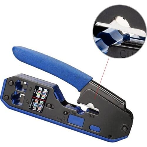 Dreamburgh RJ45 Tool Network Crimper Crimping Tools Stripper Cuting Ethernet Cable Fit RJ45 Cat6 Cat5e Cat5 STP Connector Cables