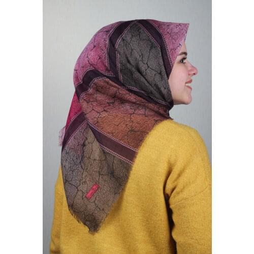 FOMARA SHİNE PATTERNED SILVERY LINEN SCARF-DESEN-08-RENK-02