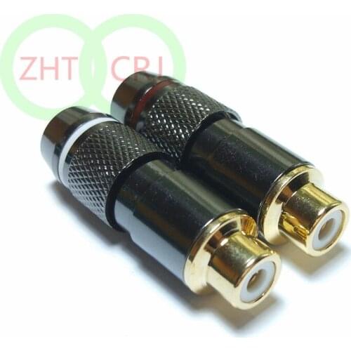 10pcs NEW high quality RCA socket Audio Female connector soldering BRASS New