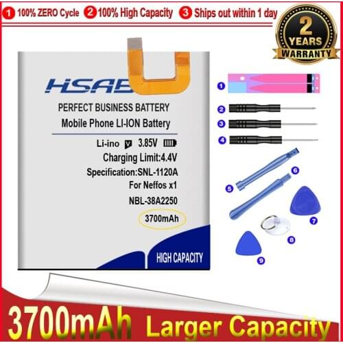 HSABAT 0 Cycle 3700mAh NBL-38A2250 Battery for TP-link Neffos x1 32GB,TP902A High Quality Replacement Accumulator