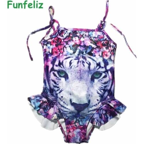 Girls Swimsuit one-piece swimsuit for Kids Girl Swimming Suit Character Animal Swimwear for Children Swimming Clothes 3-10T