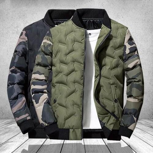 Bomber Jacket Men Camouflage Army Military Tactical Coat Men Winter Warm Thick Aviator Motorcycle Overcoat Male Plus Size