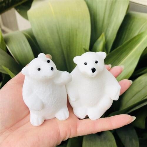 Natural white marble stone bear, handmade lovely bear, used for home decoration living room decoration