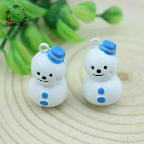 Set of 15pcs Size S Snowman Copper Bell Charm Vintage Jingle Bell Doll Bell With Melodious Voice Dog Supplies