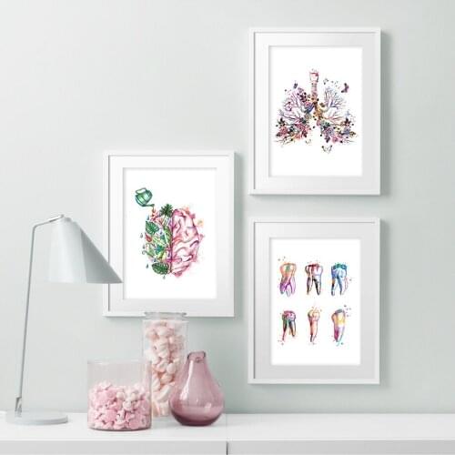 Tooth Feet Bones Anatomy Skeleton Clinic Wall Art Canvas Painting Nordic Posters And Prints Wall Pictures For Doctor Room Decor