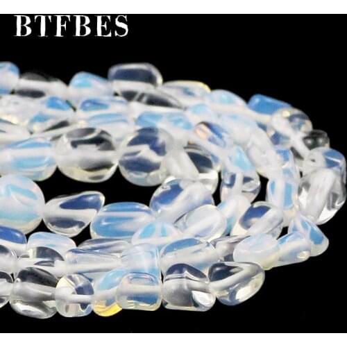 Natural White Opal Irregular Gravel Stone Charm Loose beads DIY Handmade bracelet Earrings for Jewelry making Wholesale