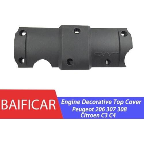 Baificar Brand New Engine Decorative Top Cover Trim 9638602180 For Peugeot 206 307 308 Citroen C3 C4 1.6 16V TU5JP4 NFU