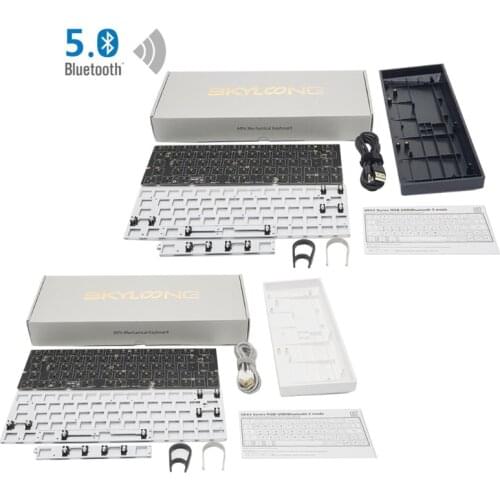 New GK64XS Hot Swap Programmable Bluetooth Mechanical Keyboard Pcb Custom Kits GH60
