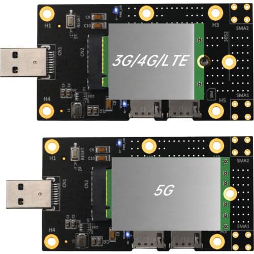 NGFF M.2 to USB 3.0 Adapter M2 Key B to USB 3.0 Type A Converter Riser Card with Dual Nano SIM Card Slots for 3G 4G 5G WWAN LTE