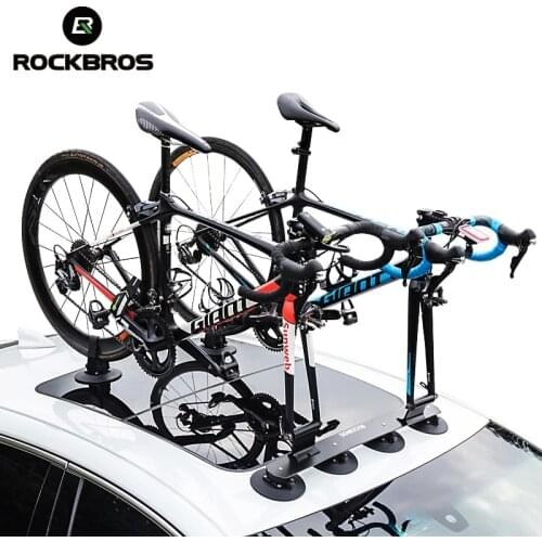ROCKBROS Bicycle Car Racks Carrier Trunk Bike Roof-Top Rack Suction Cups Car Holder MTB Road Rack Quick Install Cycling Racks