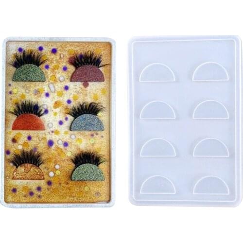 Crystal Epoxy Resin Mold Eyelash Tray Silicone Mould DIY Crafts Jewelry Storage Box Making Tool