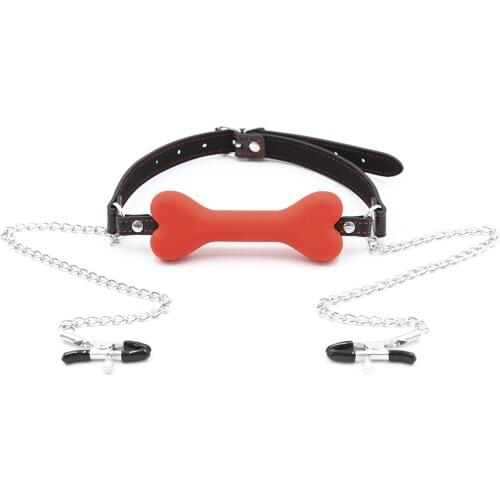 Sex Toys Flirting Mouth Gag Bone Dog gag Mouth Stopper For Women Toys Couples Sex Products