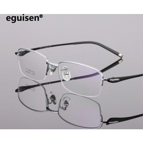 Width-140 Titanium Glasses Eyewear Frame Men Business Half Rim Ultra Light Optical Prescription Computer Goggle eyeglasses frame
