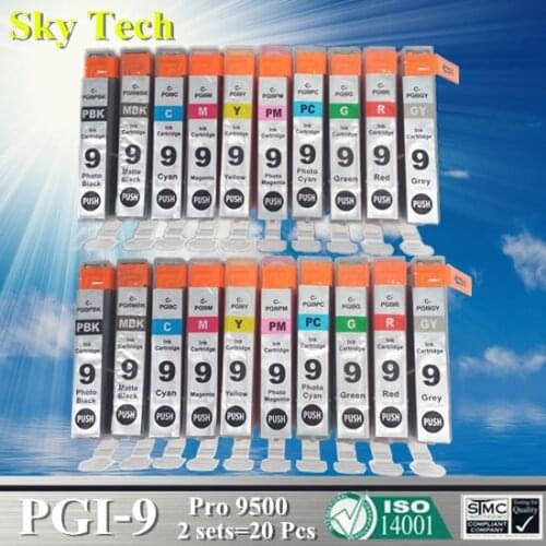20X Compatible Ink Cartridges For PGI9 , PGI-9 For Canon Pixma Pro 9500 printer
