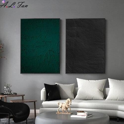 Modern abstract black and white ripple advanced green paint effect north canvas painting wall art decoration poster print