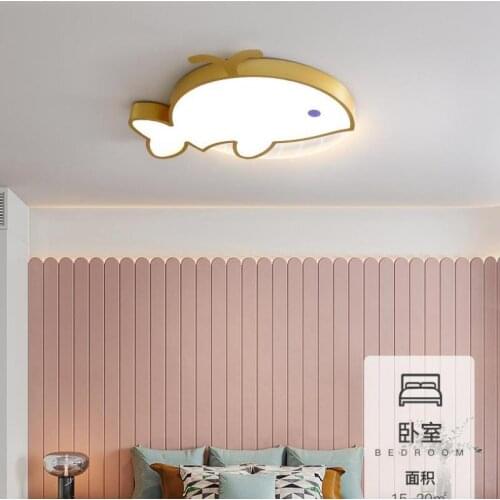 Novelty whale led surface lighting ceiling fixture for bedroom Children Kid office Led Ceiling Lamp study Lampara for home decor