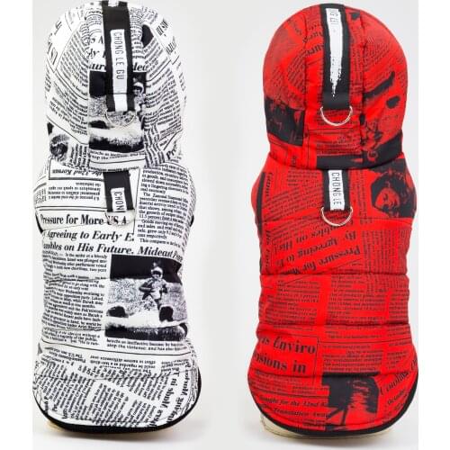 Dog Cat Coat Hoodie Letter Print Pet Puppy Jacket Winter Warm Outfit Clothes Apparel 5 sizes 2 Colours