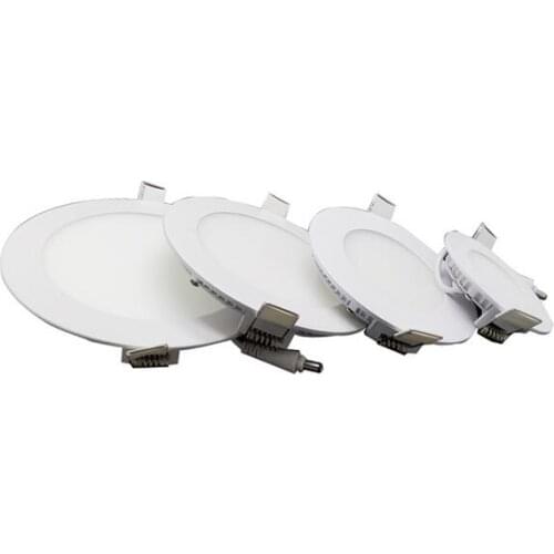 Ultra Thin Design 3W 4W 6W 9W 12W 15W LED Surface Ceiling Recessed Grid Downlight / Round Panel Light