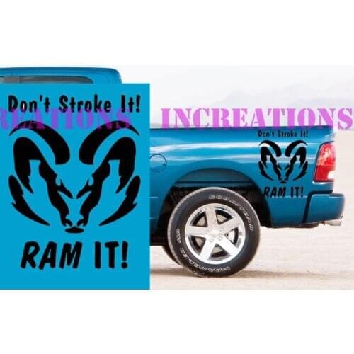 For Universal 1Set/2Pcs Dodge Ram It Funny Bed Stripes Truck Decals Mopar Stickers Set of 2 Racing