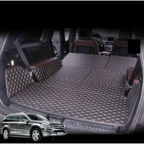 Fiber leather car trunk mat for mercedes benz gls320 gls350 gls500 gls400 gl400 gl500 gl350 gl550 2006-2019 2018 car accessories