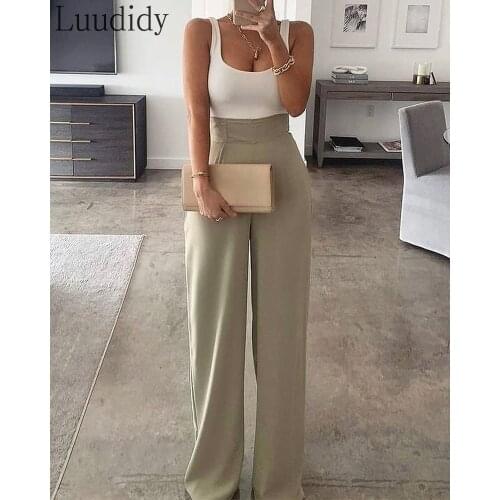 Summer Women Spaghetti Strap Patchwork Jumpsuit Elegant Sleeveless Tank Long Pants Office Lady Casual Overalls