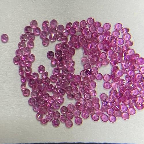 0.9mm-3mm Natural Pink Sapphire Original Thailand Gemstone 100% Original Round Brilliant Cut Stones Per Carat