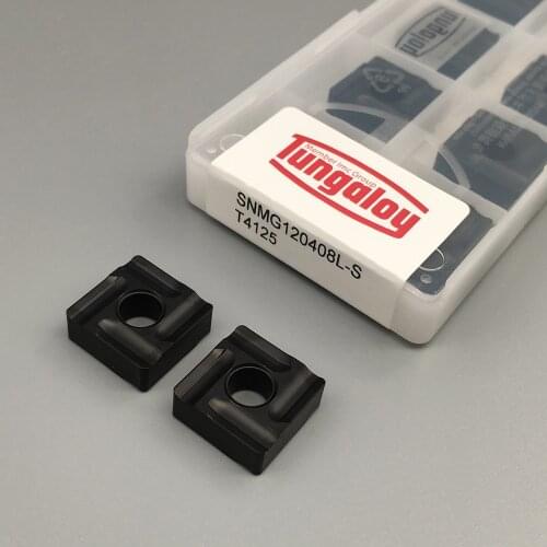 100% Original 10PCS SNMG120408L-S T4125 Metal Turning Tools lathe Cutter Carbide Inserts CNC Lathe Tools Machining Steel Parts