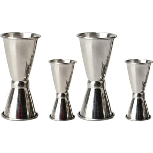2 Pieces Of 15/30Ml And 2 Pieces Of 30/50Ml Bar Measuring Stainless Steel Double-Headed Ounce Cup