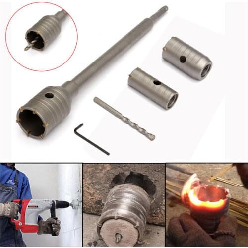 3pcs 30/40/50mm SDS Plus Shank Hole Saw Cutter Concrete Cement Stone Wall Drill Bit with Wrench