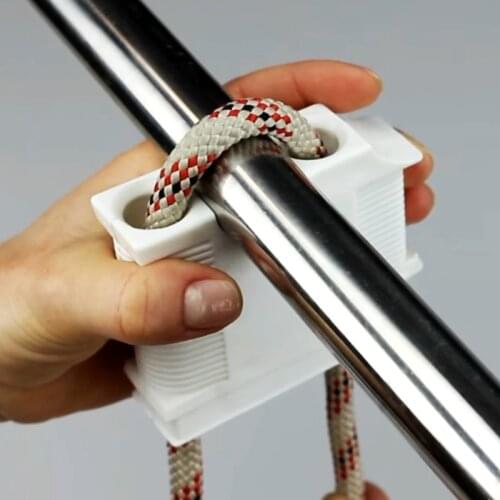 White ABS Marine fender anti-collision ball holder Fixed cable adjuster cable Hanger Regulator Yacht accessories