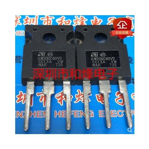 Free shipping 10PCS STGW20NC60VD GW20NC60VD TO-247 30A 600V